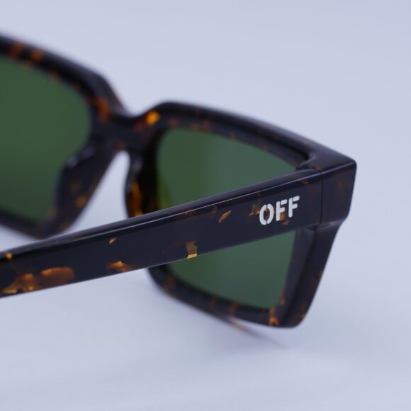 ?️New Off-White OERI13A WARREN 6055 Sunglasses - Havana Frame, Green Lenses main image 6